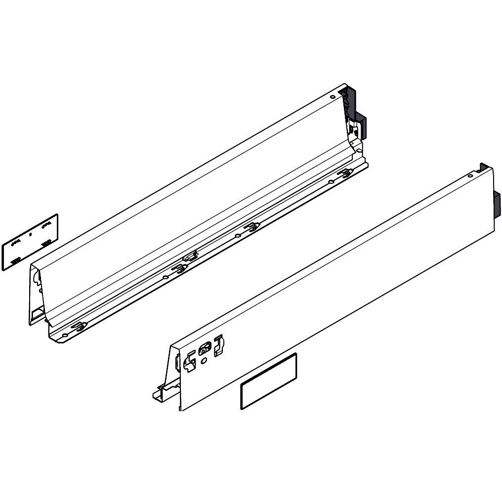 Tandembox bočnice Antaro biele M 450mm 0 358M450SA2 SW